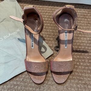 Manolo Blahnik Glittering Pink Heels